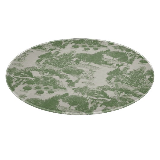 Green Cream Kerstwinter Wonderland Snijplank (Hoek)