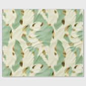 Green Cream Koeienhuid Cadeaupapier (Vlak)