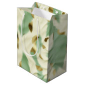 Green Cream Koeienhuid Medium Cadeauzakje (Achterkant Gekanteld)