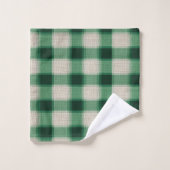 Green Cream Plaid Bad Handdoek (Wasdoekje)
