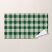 Green Cream Plaid Bad Handdoek (Handdoek)