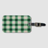 Green Cream Plaid Bagagelabel (Voorkant (horizontaal))