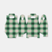 Green Cream Plaid Bedankdoosjes (Uitgevouwen)