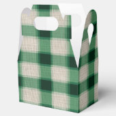 Green Cream Plaid Bedankdoosjes (Geopend)