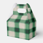 Green Cream Plaid Bedankdoosjes (Voorkant Zijde)