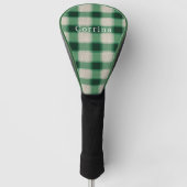 Green Cream Plaid Golfheadcover (Voorkant)