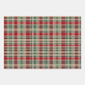 Green Cream Plaid Inpakpapier Vel (Voorkant 3)
