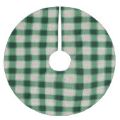 Green Cream Plaid Kerstboom Rok (Voorkant)