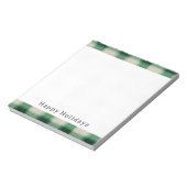 Green Cream Plaid Notitieblok (Linkerzijde)