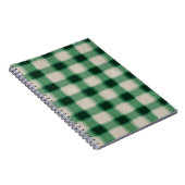 Green Cream Plaid Notitieboek (Rechterzijde)