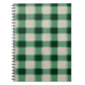 Green Cream Plaid Notitieboek (Voorkant)