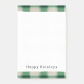 Green Cream Plaid Post-it® Notes (Voorkant)