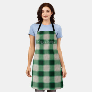 Green Cream Plaid Schort