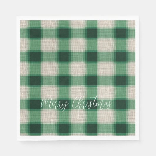 Green Cream Plaid Servet (Voorkant)