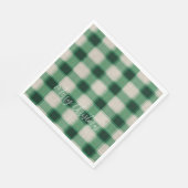 Green Cream Plaid Servet (Hoek)