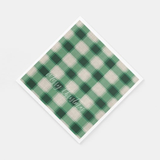 Green Cream Plaid Servet (Hoek)