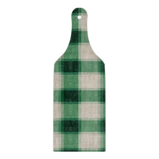 Green Cream Plaid Snijplank (Voorkant)