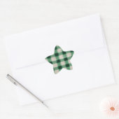 Green Cream Plaid Ster Sticker (Envelop)
