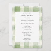 Green Cream Plaid Stripes Vrijgezellenfeest Kaart (Voorkant)