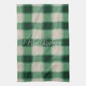 Green Cream Plaid Theedoek (Verticaal)