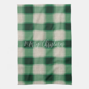 Green Cream Plaid Theedoek
