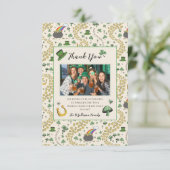 Green & Cream St Patricks Irish Thank You Card Bedankkaart (Staand voorkant)