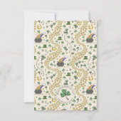 Green & Cream St Patricks Irish Thank You Card Bedankkaart (Achterkant)