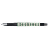 Green Cream Stripes Christmas Pen (Voorkant)