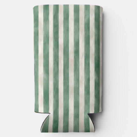 Green Cream Stripes Seltzer Blikjeskoeler (Achterkant)