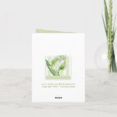 Green Cream Tulip Note Kaart (Achterkant)