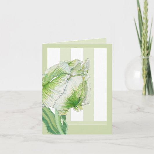 Green Cream Tulip Note Kaart (Voorkant)