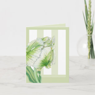 Green Cream Tulip Note Kaart