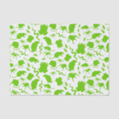 Green Creepy Crawly Critters Rats Horror Pattern Tissuepapier (Voorkant)