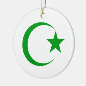 Green Crescent & Star.png Keramisch Ornament (Links)