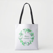 Green Crest Aangepaste naam Bruiloften Bruidsmeisj Tote Bag (Voorkant)