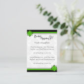 Green Crest Damask Bridal Registry Kaarten (Staand voorkant)