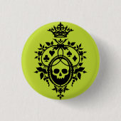 Green Crest met Skull en Cardsuit Button (Voorkant)