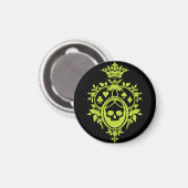 Green Crest met Skull en Cardsuit Magnet (Voorkant / Achterkant)