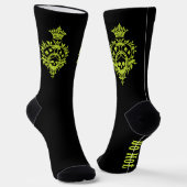 Green Crest met Skull en Cardsuit sokken (Gebogen)