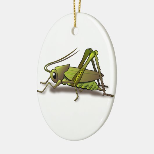 Green Cricket Insect Keramisch Ornament (Links)