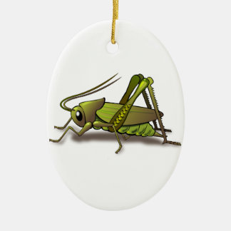 Green Cricket Insect Keramisch Ornament