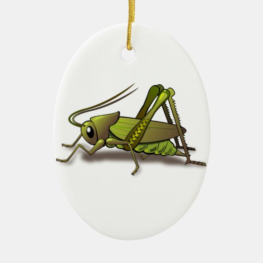 Green Cricket Insect Keramisch Ornament (Voorkant)