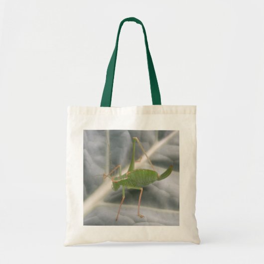 Green Cricket Macro Canvas tas (Voorkant)