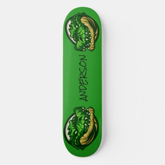 Green Croc-thema Persoonlijk Skateboard (Voorkant)