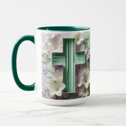 Green Cross Floral Mok ai design (Links)