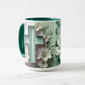 Green Cross Floral Mok ai design (Voorkant links)