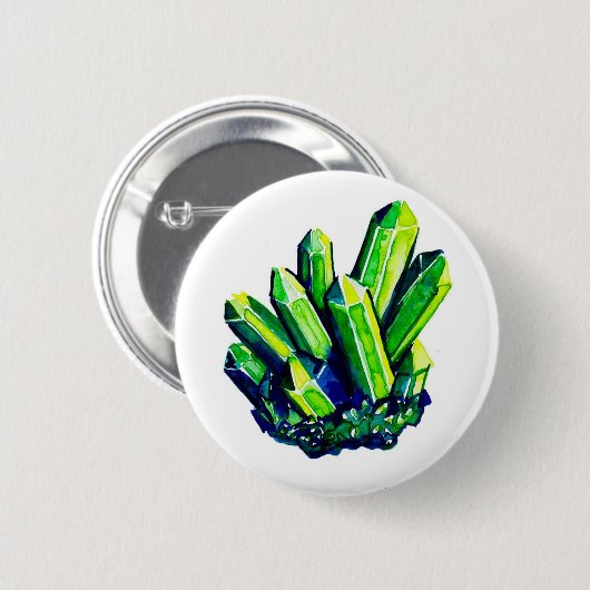 Green Crystal Button (Voorkant /achterkant)