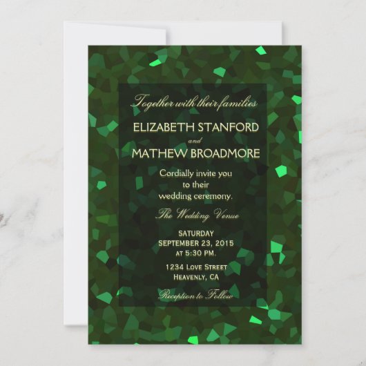 Green Crystal Glitter Kaart (Voorkant)