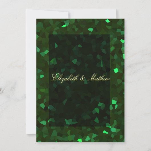 Green Crystal Glitter Kaart (Achterkant)