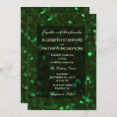 Green Crystal Glitter Kaart (Voorkant / Achterkant)